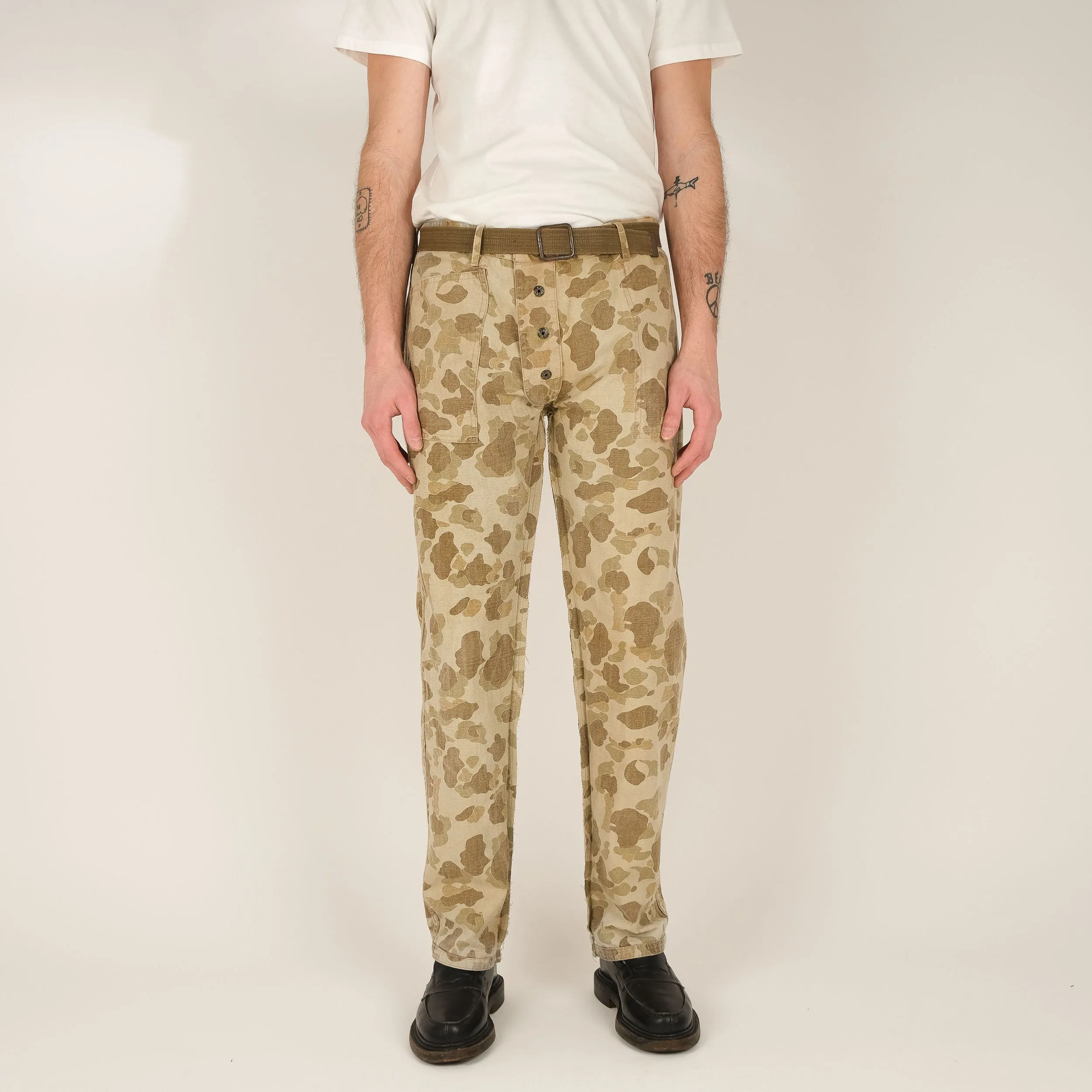 MODIFIED USMC P44 FROGSKIN REVERSIBLE HBT CAMO PANTS