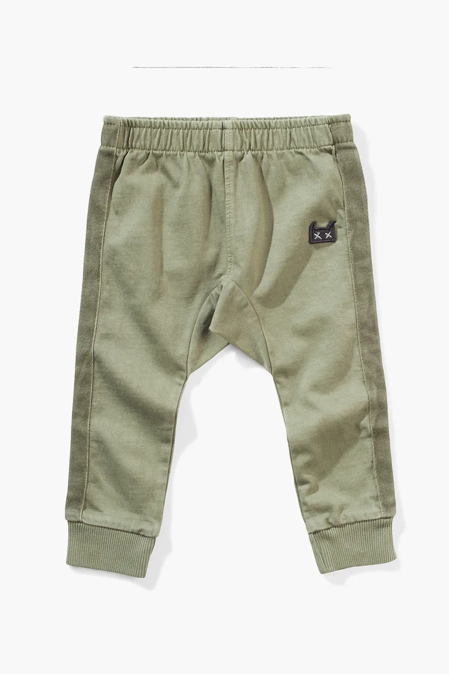 Munster Kids Ed Baby Pants - Washed Army (Size 12M left)