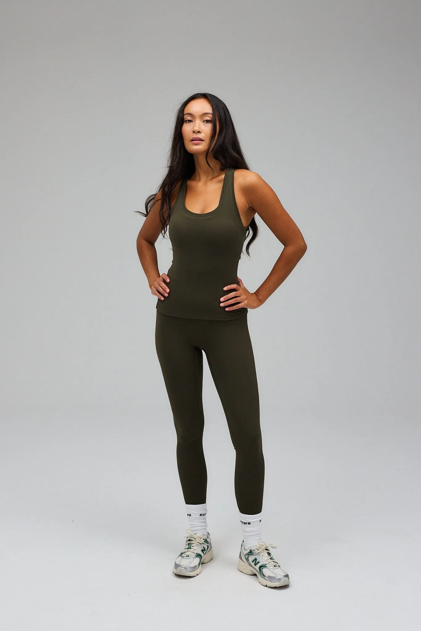 Neaty Racer Tank Top - Forest Green