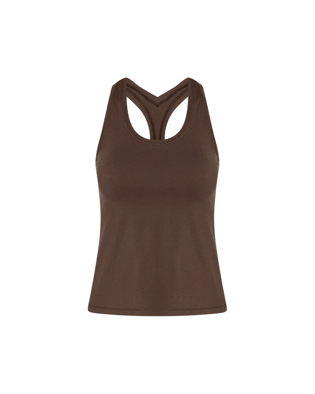 Neaty Racer Tank Top - Pecan Brown