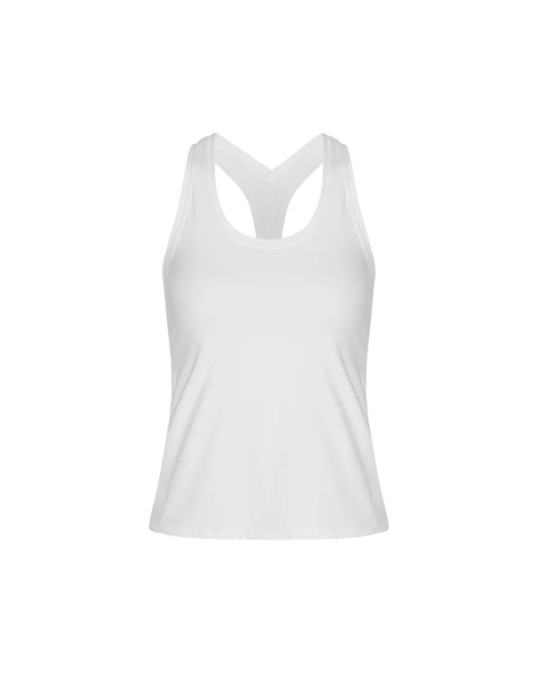 Neaty Racer Tank Top - White