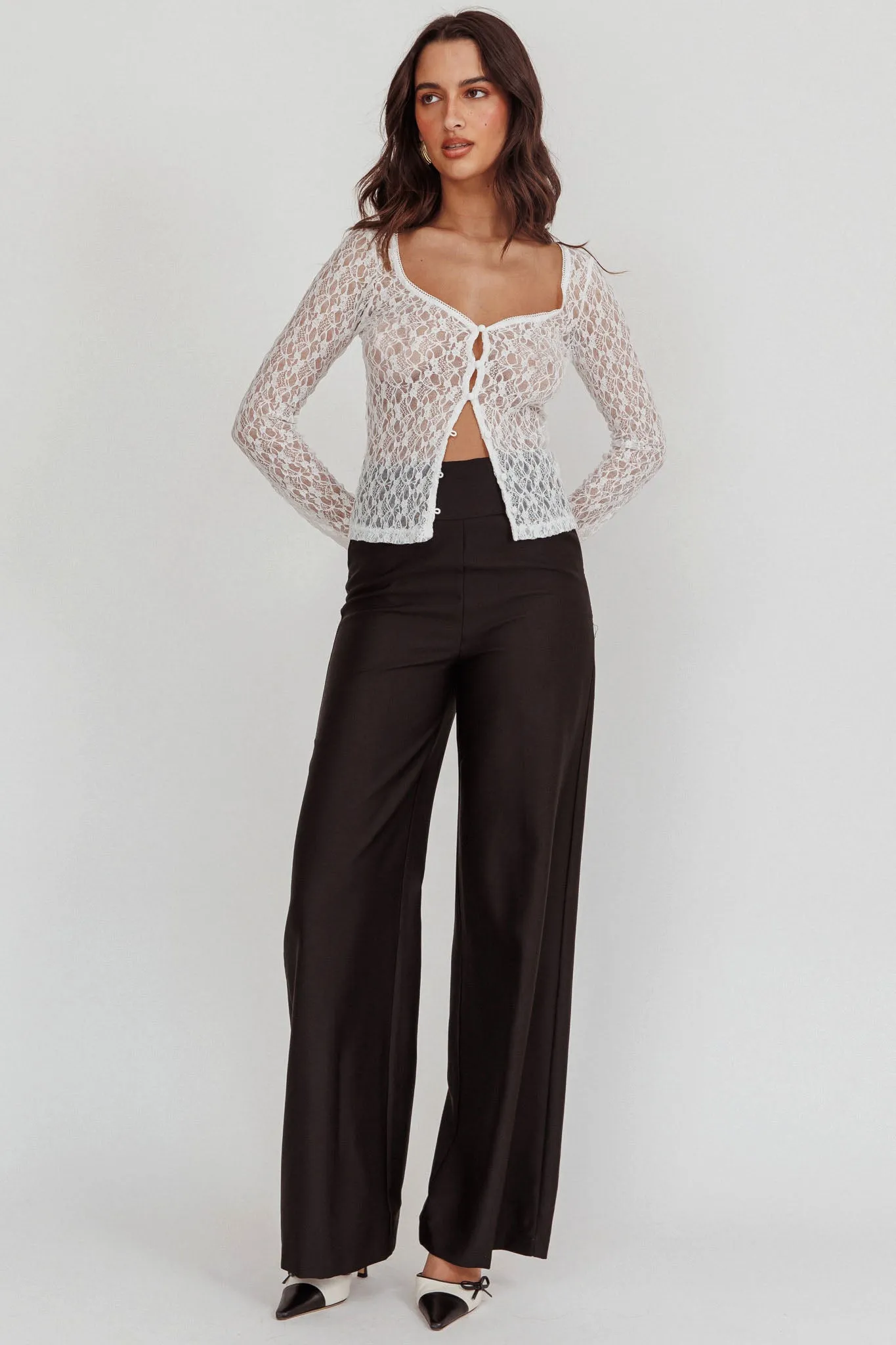 Nights Dream Wide Leg Pants Black