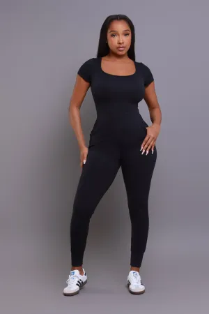 No Gravity NUW Activewear Jumpsuit - Black