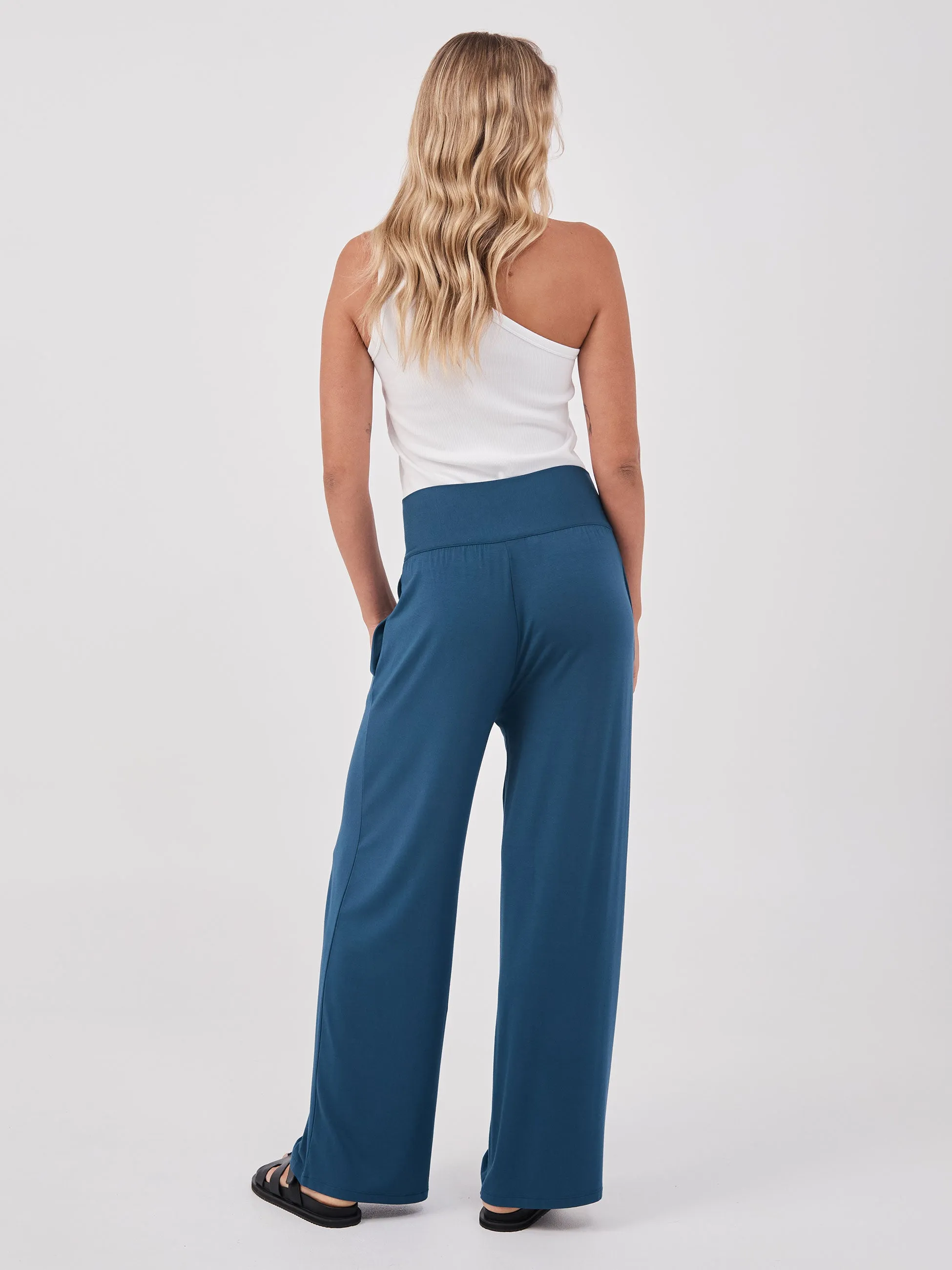 Nomad Modal Wide Leg Pant - Teal