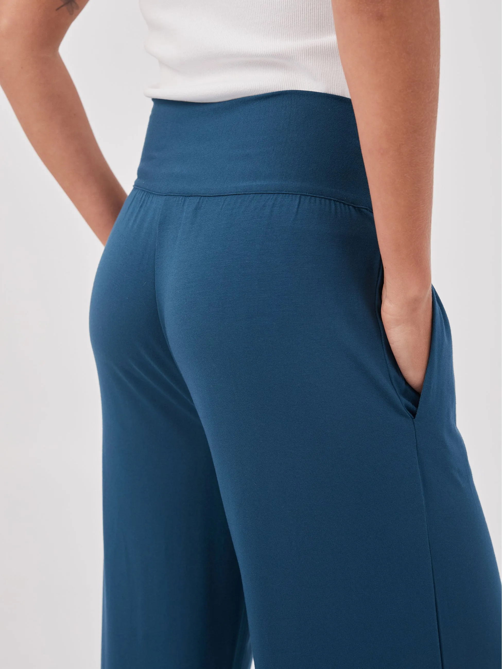 Nomad Modal Wide Leg Pant - Teal