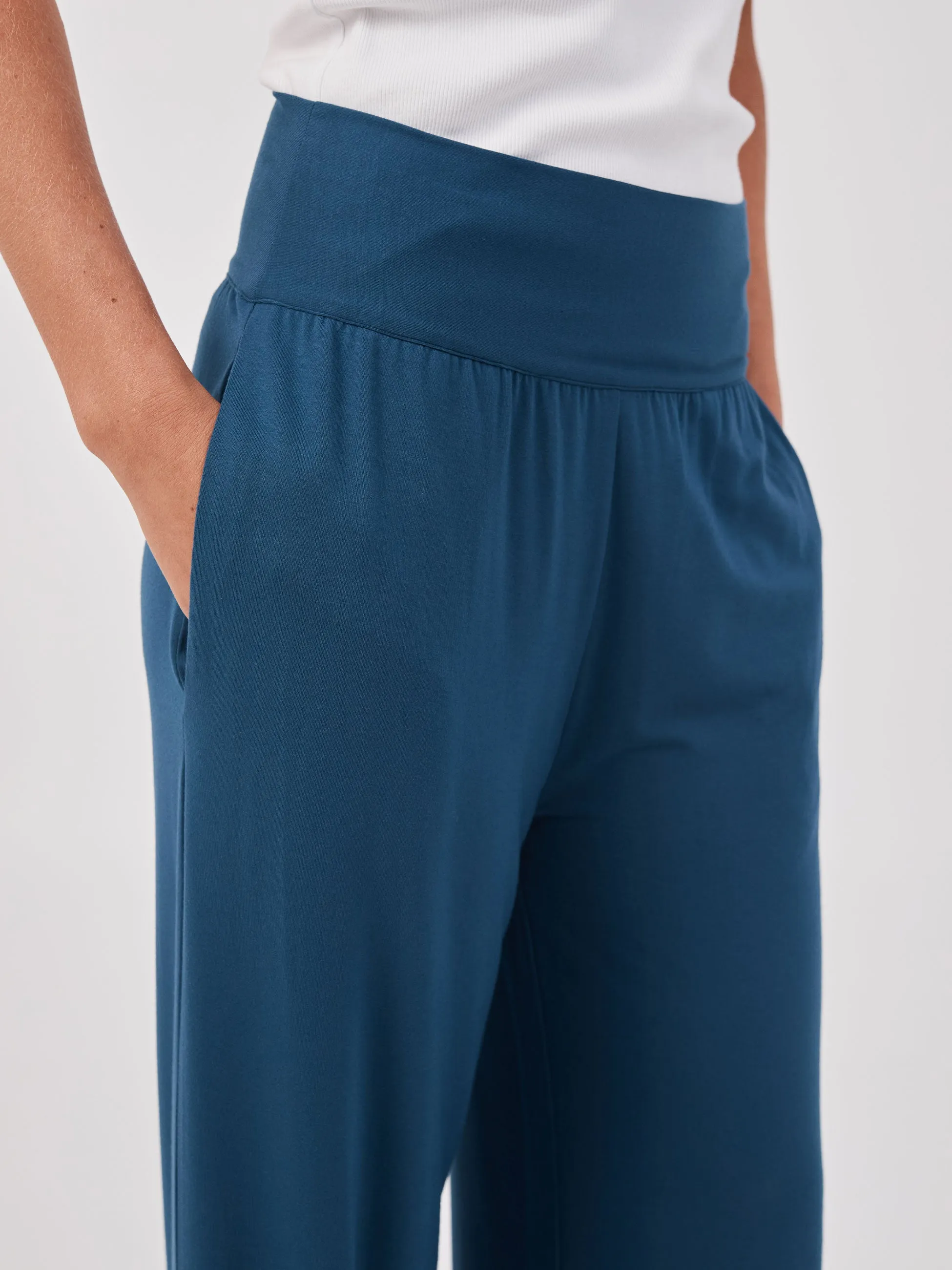 Nomad Modal Wide Leg Pant - Teal