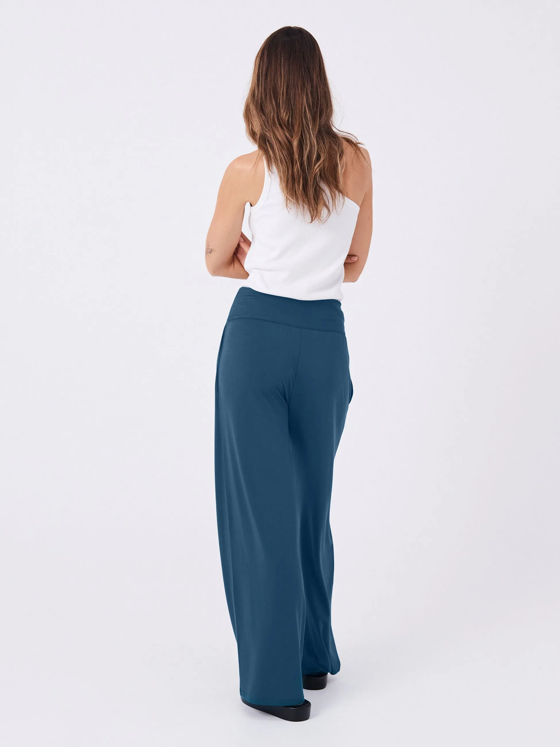 Nomad Modal Wide Leg Pant - Teal