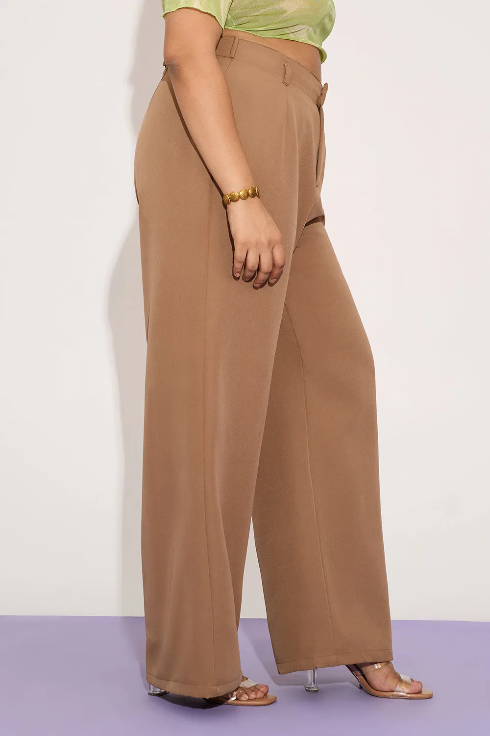 Nutmeg Curve Adjustable Korean Pants