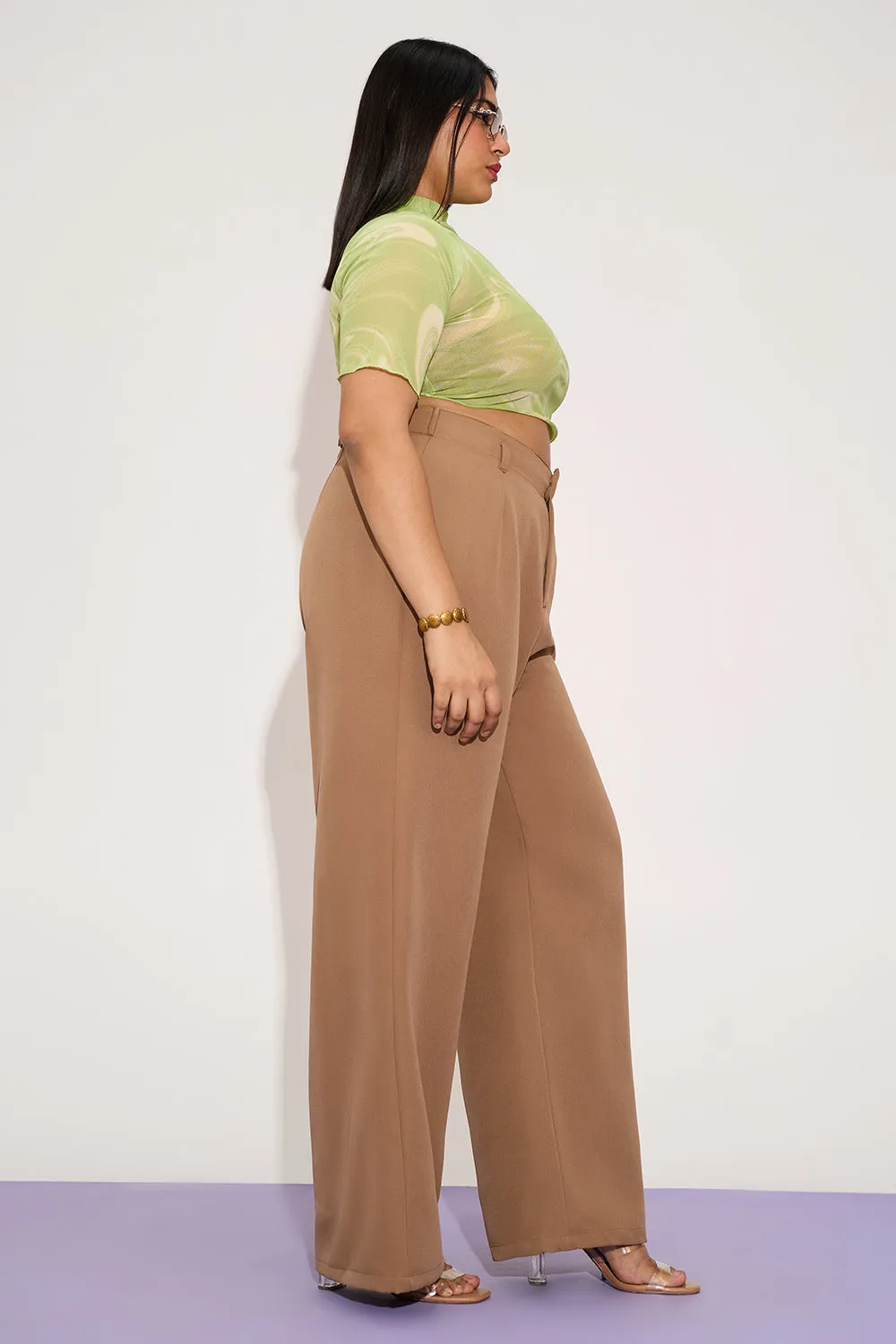 Nutmeg Curve Adjustable Korean Pants