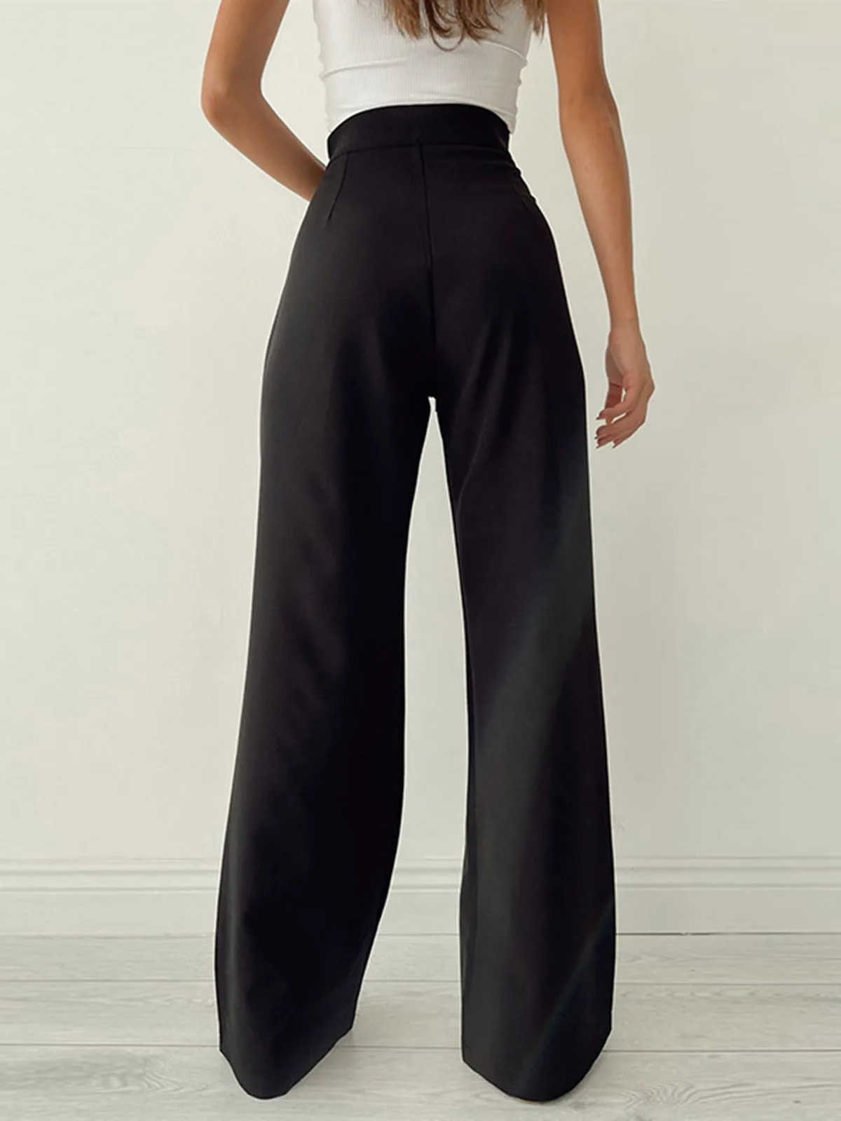 Palazzo Tied Wide Trendy Leg Dress Pants