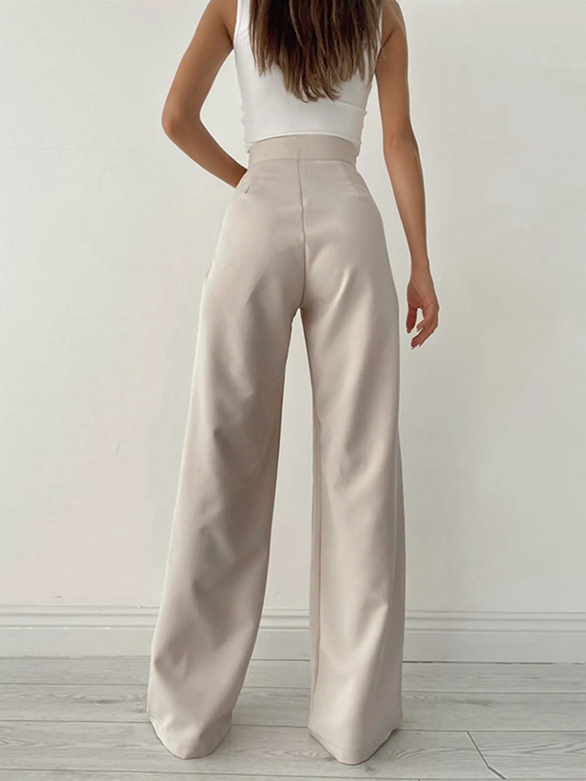 Palazzo Tied Wide Trendy Leg Dress Pants