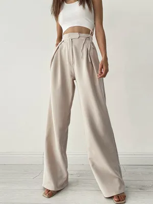 Palazzo Tied Wide Trendy Leg Dress Pants