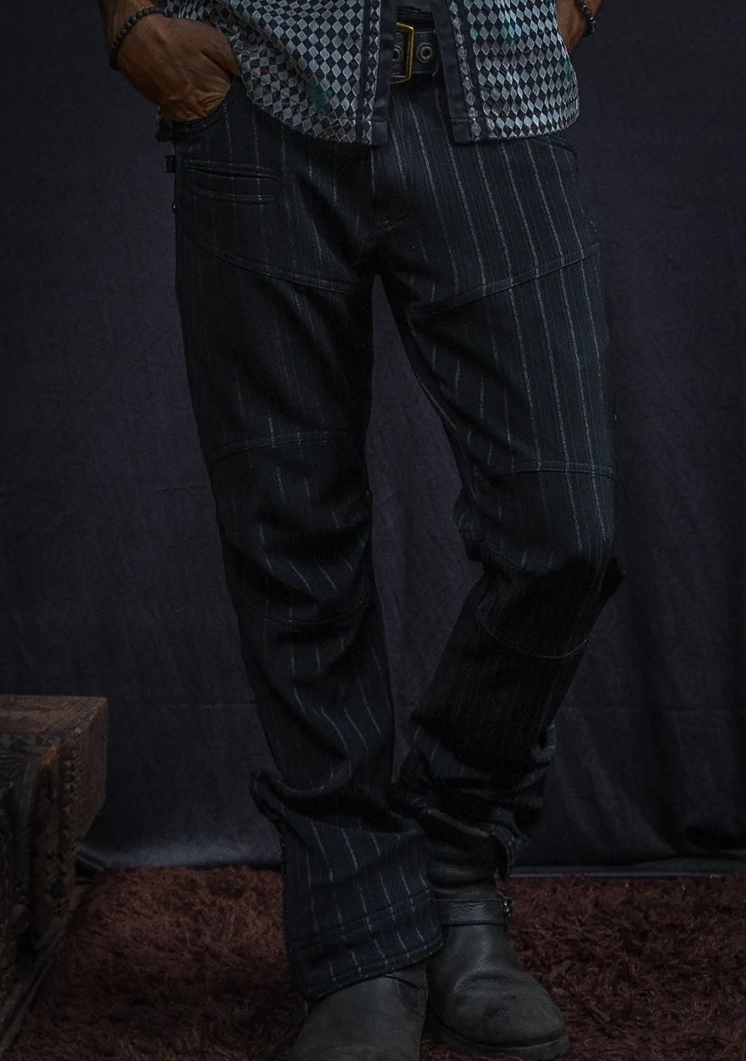 Pants Men / Twill Stretchy - Stretchy BLACK PIMP