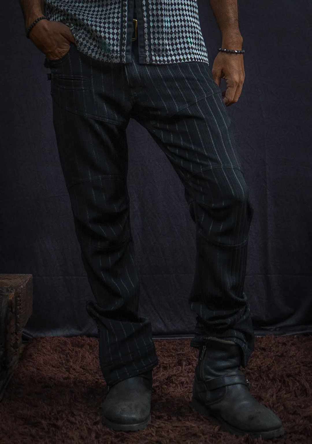 Pants Men / Twill Stretchy - Stretchy BLACK PIMP