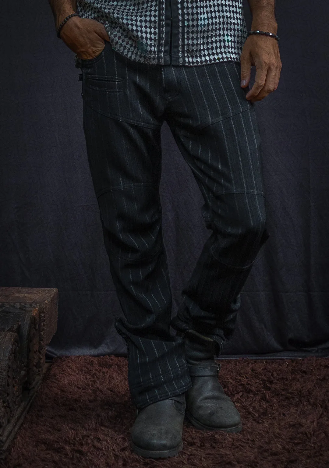 Pants Men / Twill Stretchy - Stretchy BLACK PIMP