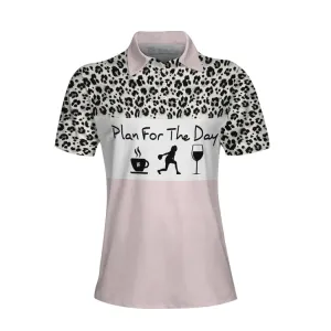 Plan For Bowling Short Sleeve Women Polo Shirt, Leopard Pattern Polo Shirt For Ladies, Best Bowling Gift For Female Coolspod