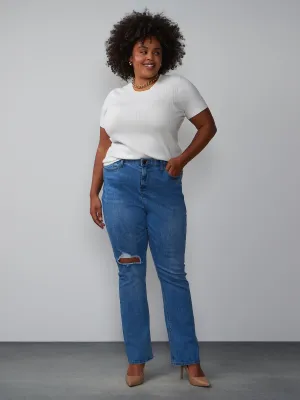 Plus High Rise Bootcut Jeans