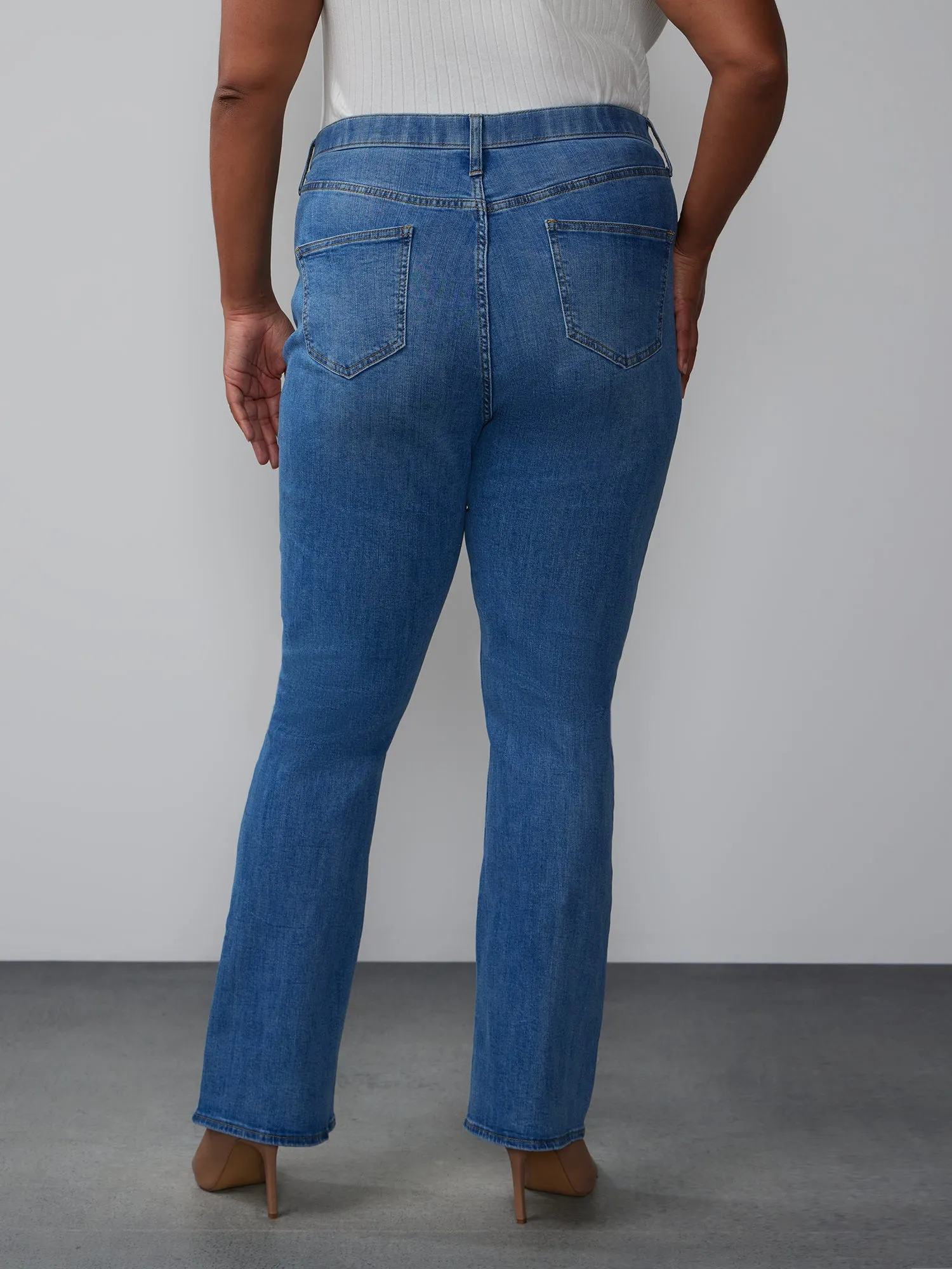 Plus High Rise Bootcut Jeans