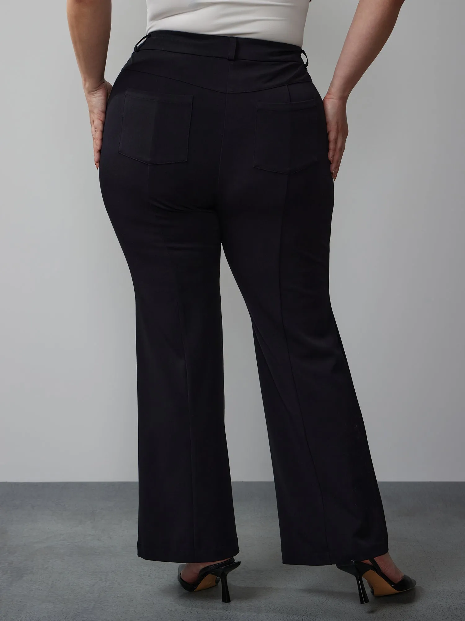 Plus Seamed Slim Bootcut Pants