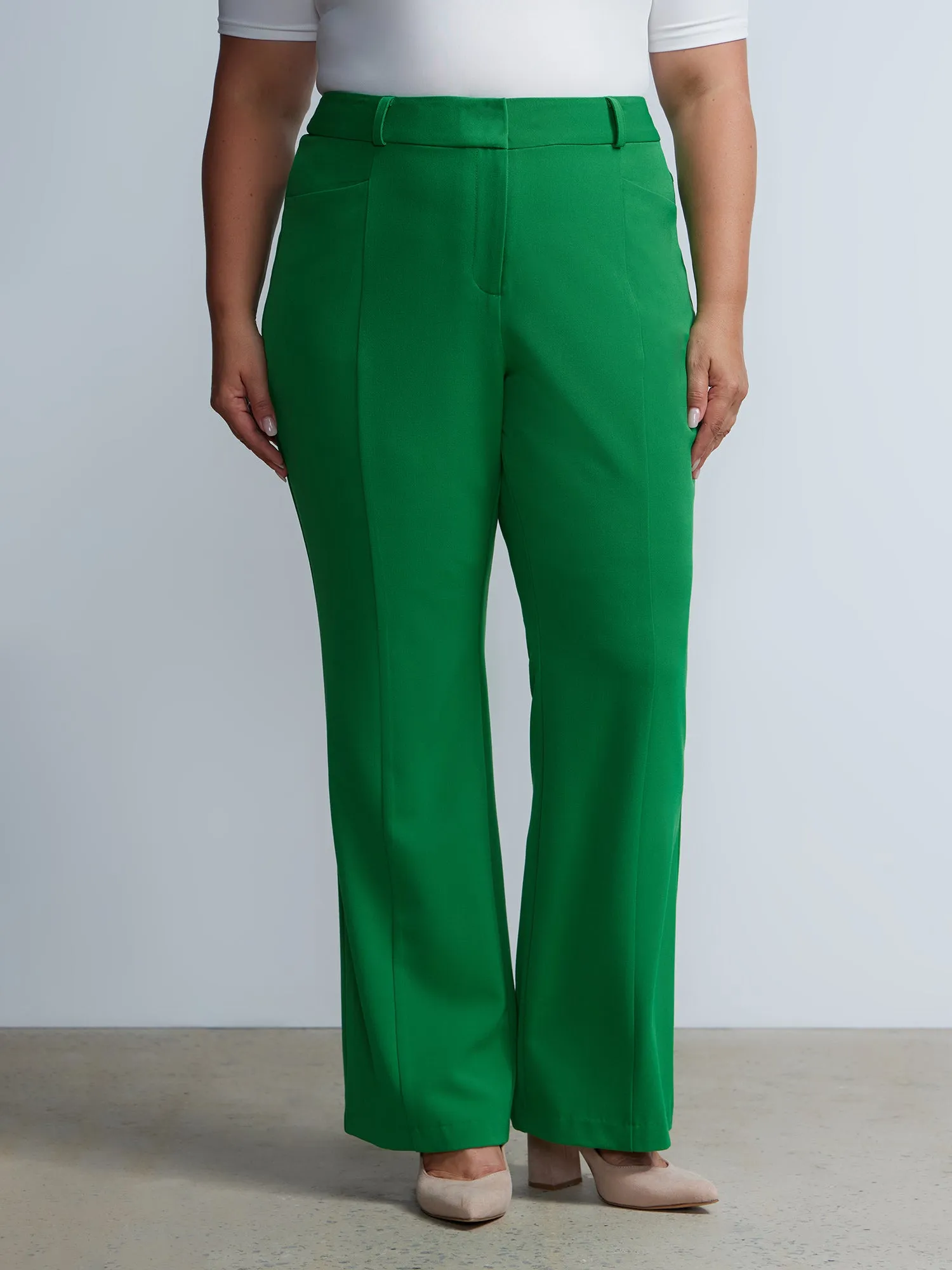 Plus Seamed Slim Bootcut Pants