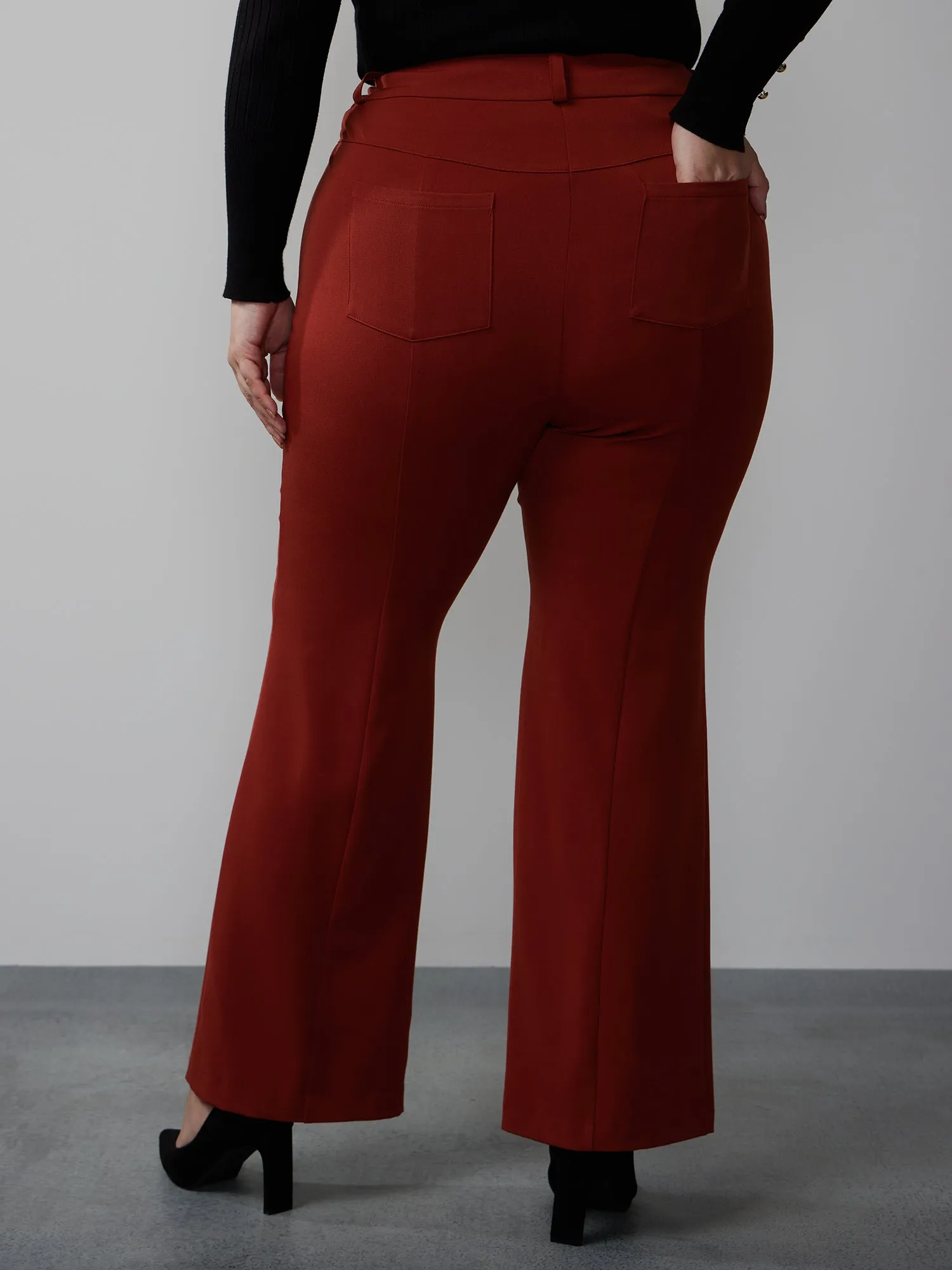 Plus Seamed Slim Bootcut Pants