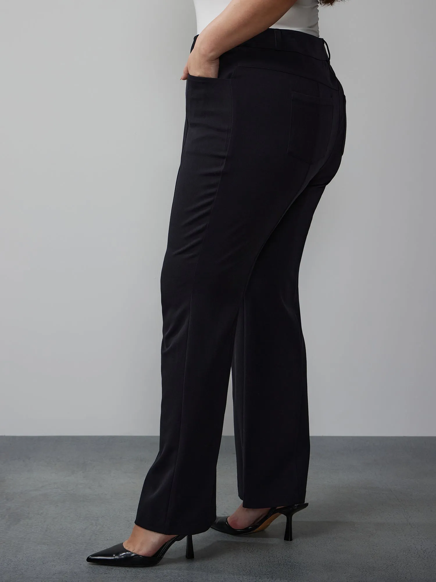 Plus Seamed Slim Bootcut Pants