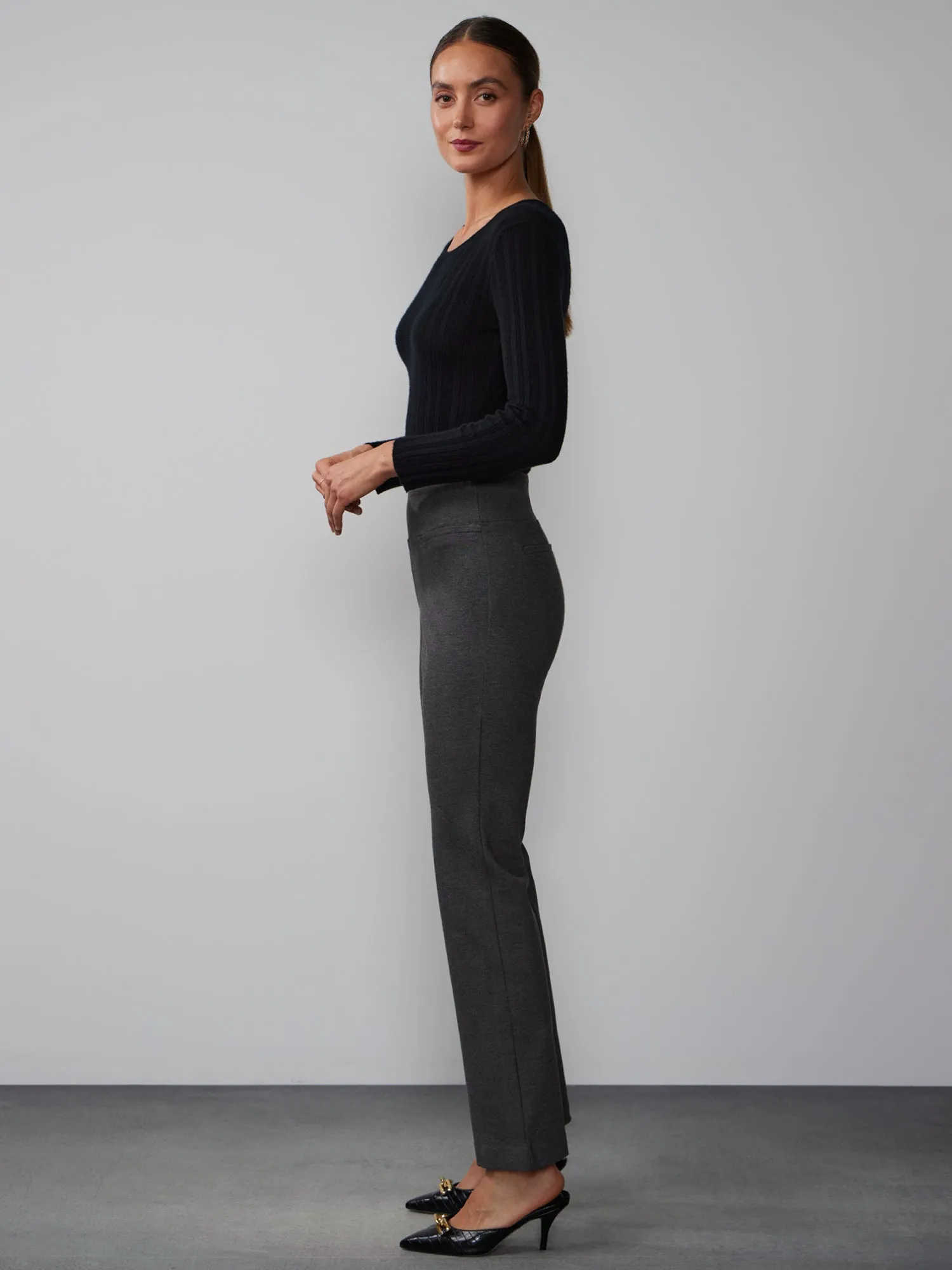 Ponte Bootcut High-Rise Pants