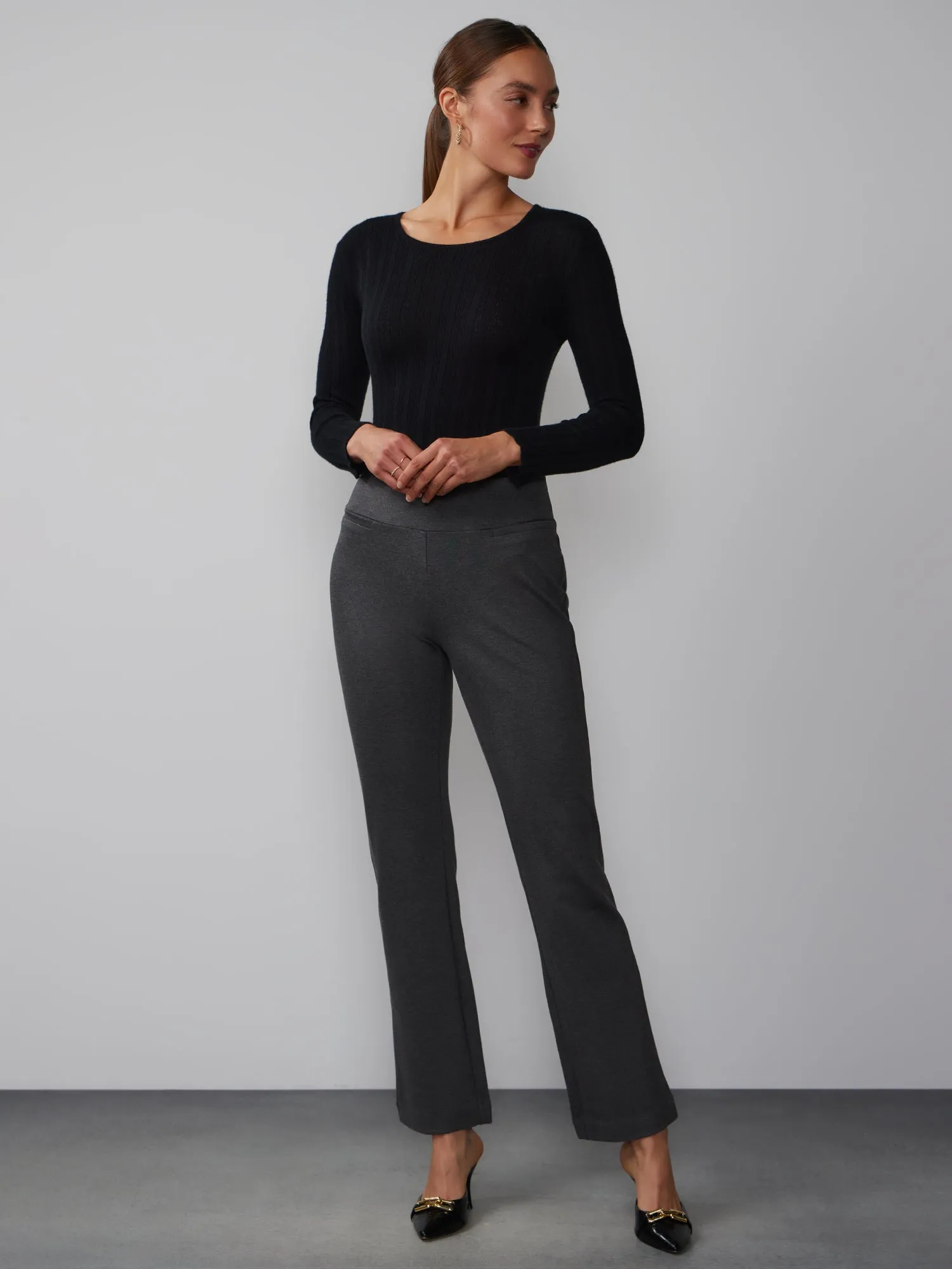 Ponte Bootcut High-Rise Pants