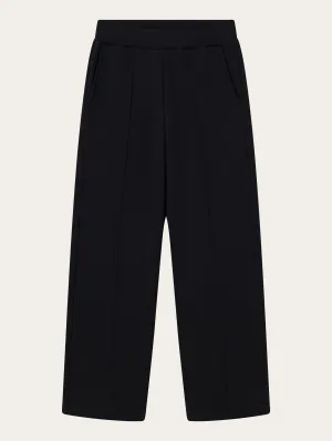 POSEY wide high-rise sweat elastic waistband pants - Black Jet