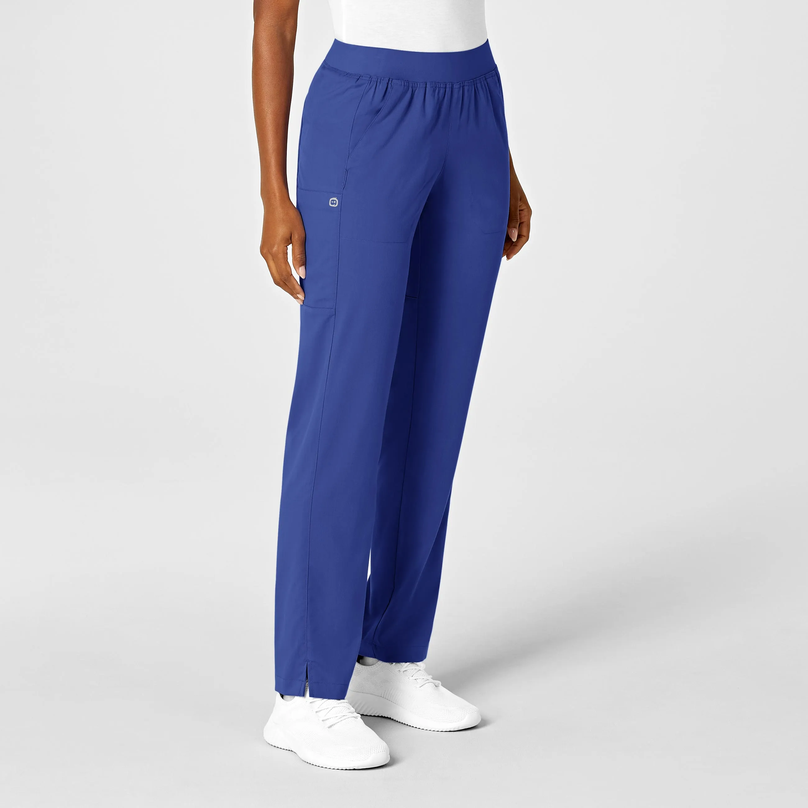 PRO Women's Knit Waist Cargo Scrub Pant - Galaxy Blue