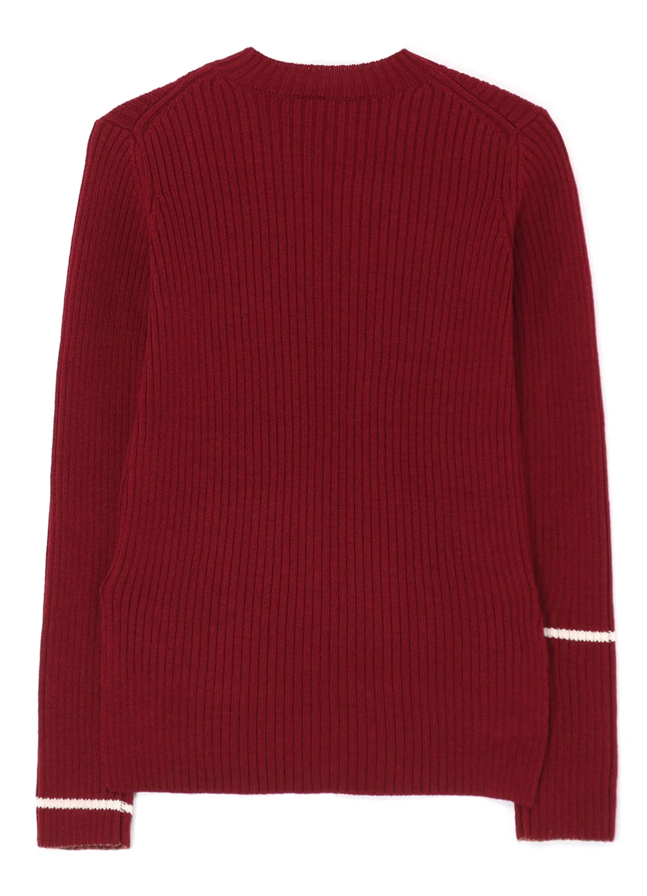 RIB KNIT ROUND NECK PULLOVER