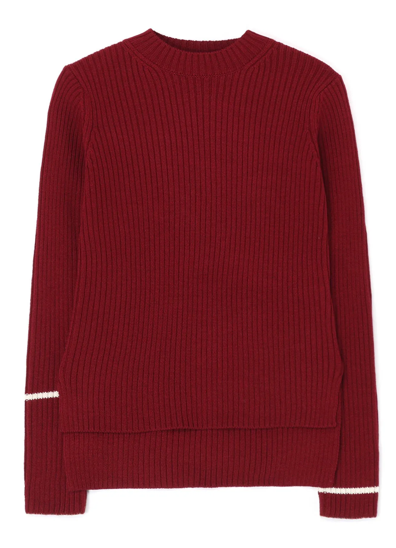 RIB KNIT ROUND NECK PULLOVER