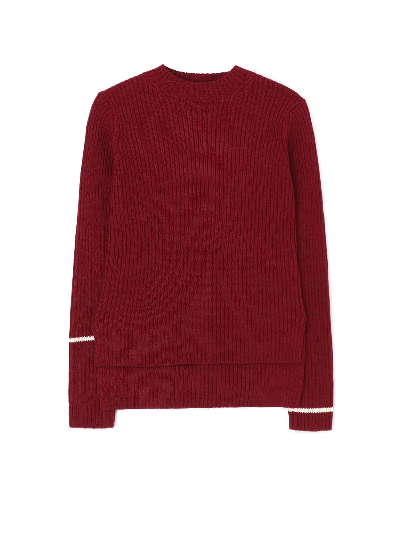 RIB KNIT ROUND NECK PULLOVER