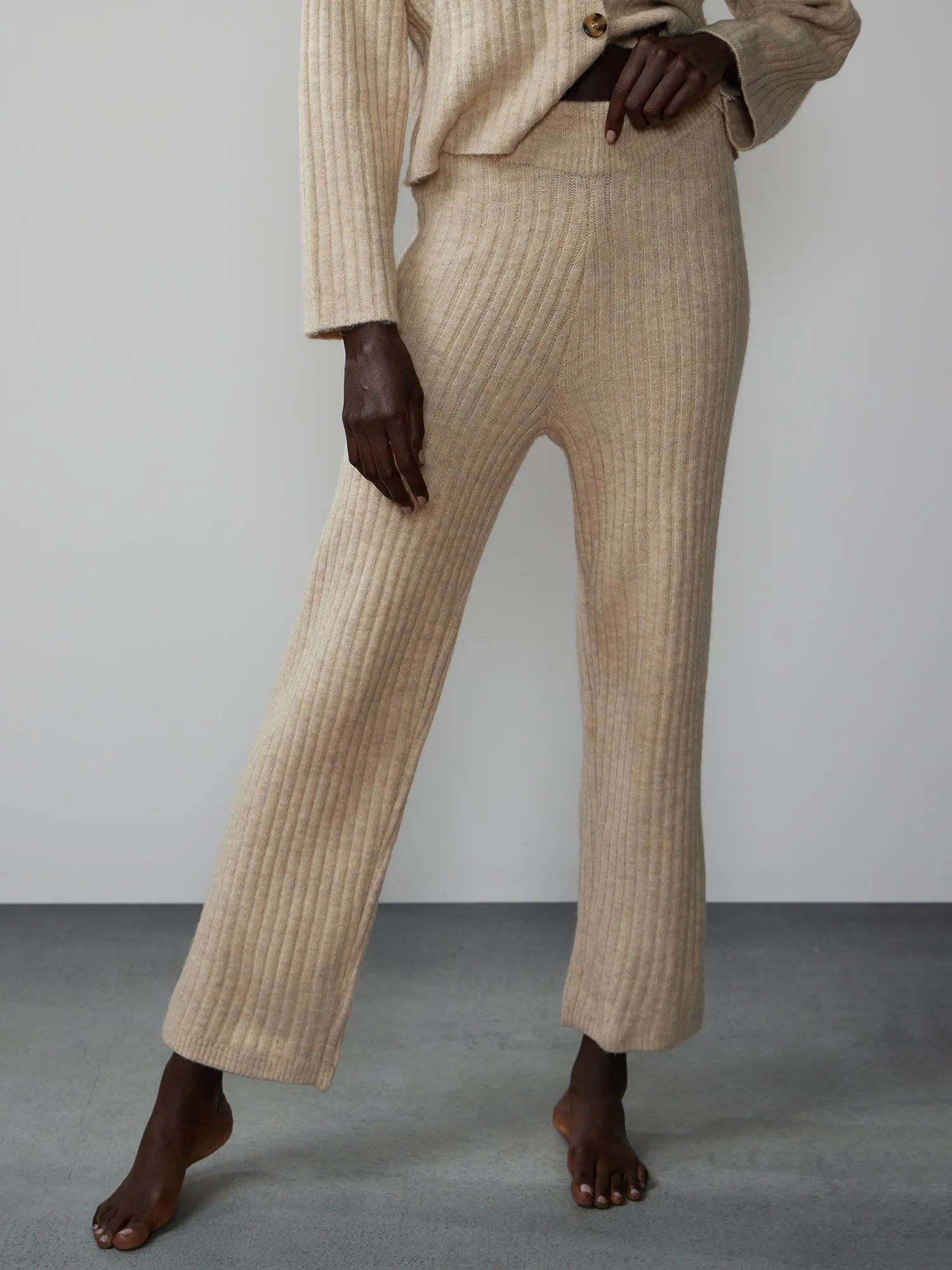 Ribbed Wide Leg Lounge Pant