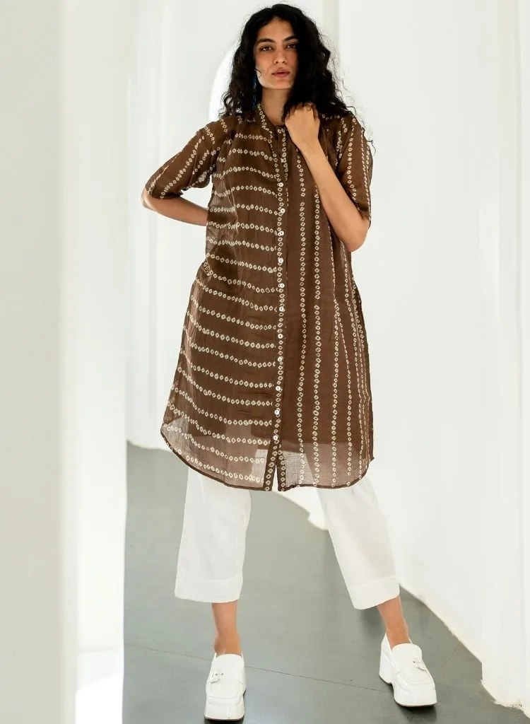 Rosewood Bandhej Tunic Set