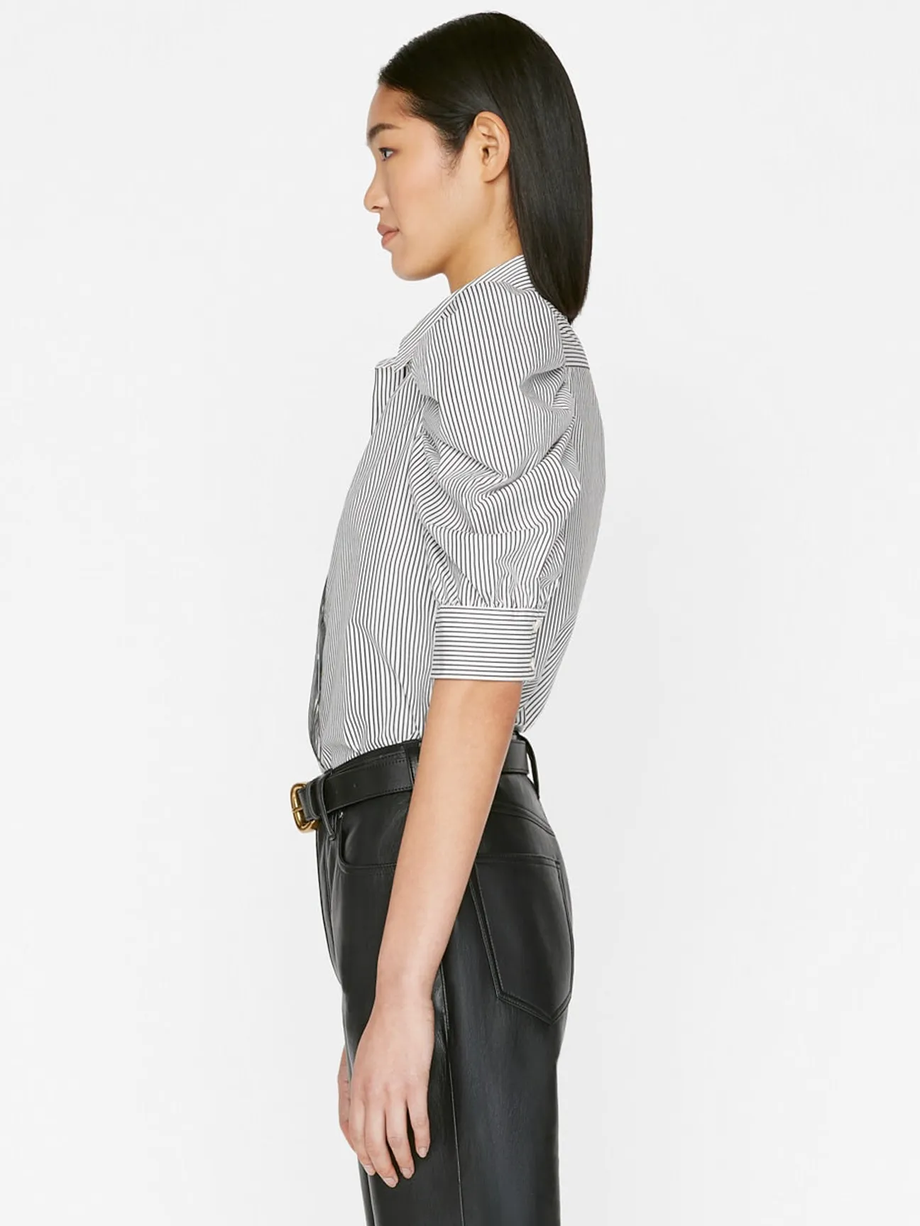 Ruched Puff Sleeve Shirt