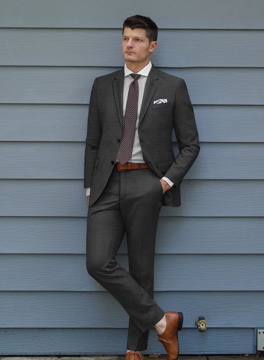 Scabal Guroa Black Wool Suit