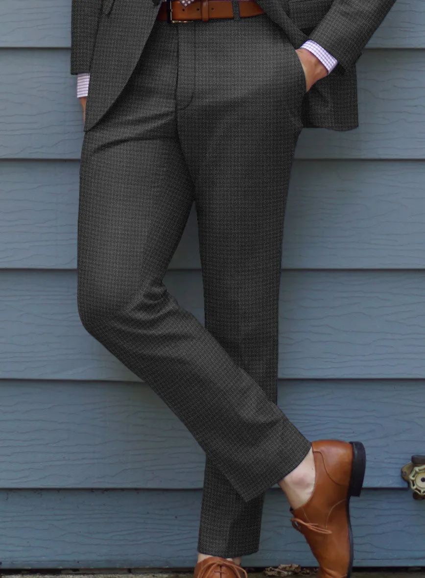 Scabal Guroa Black Wool Suit