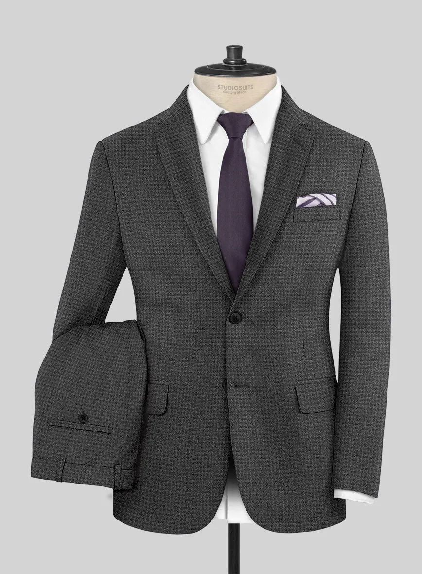 Scabal Guroa Black Wool Suit