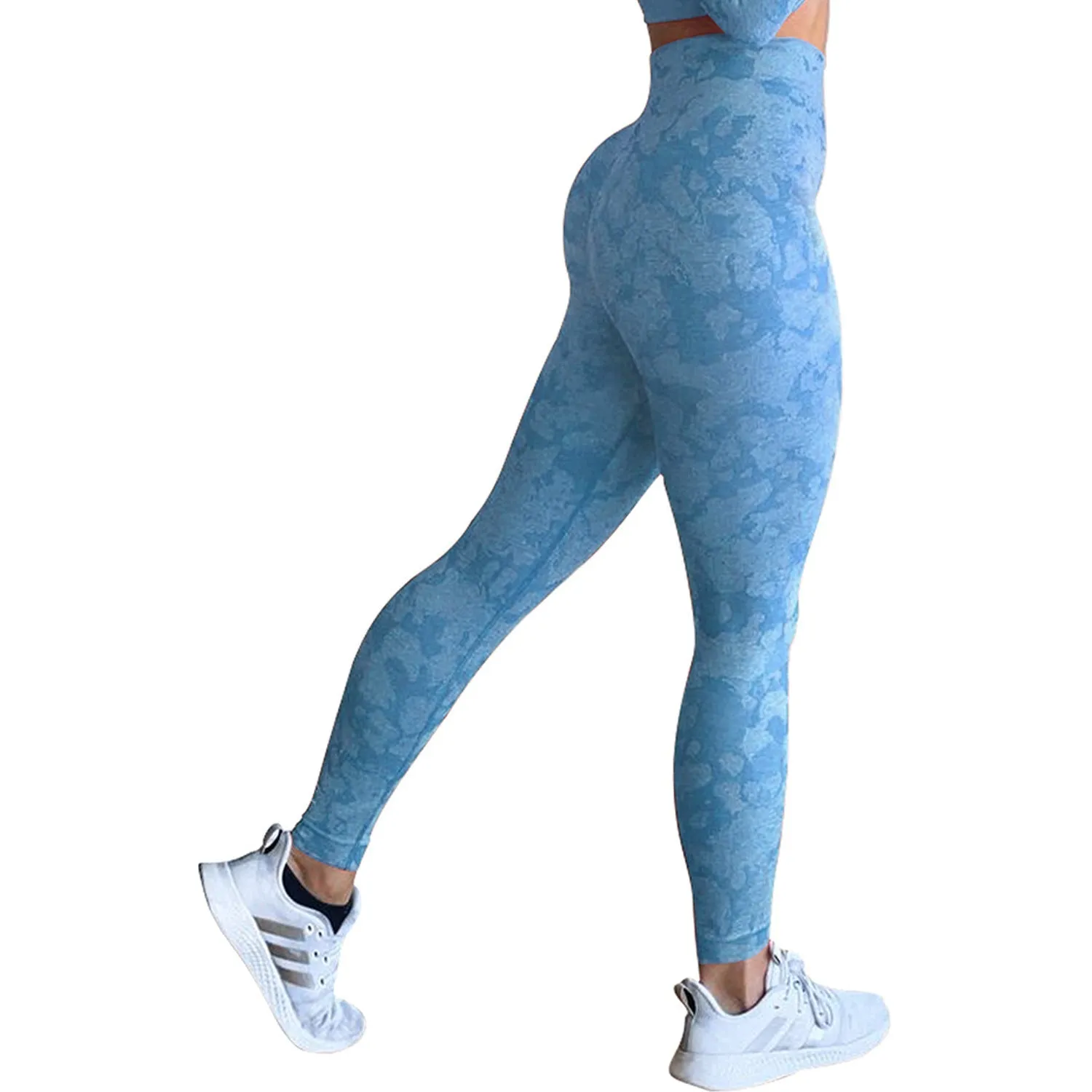 Seamless Camouflage Print Fitness Pants