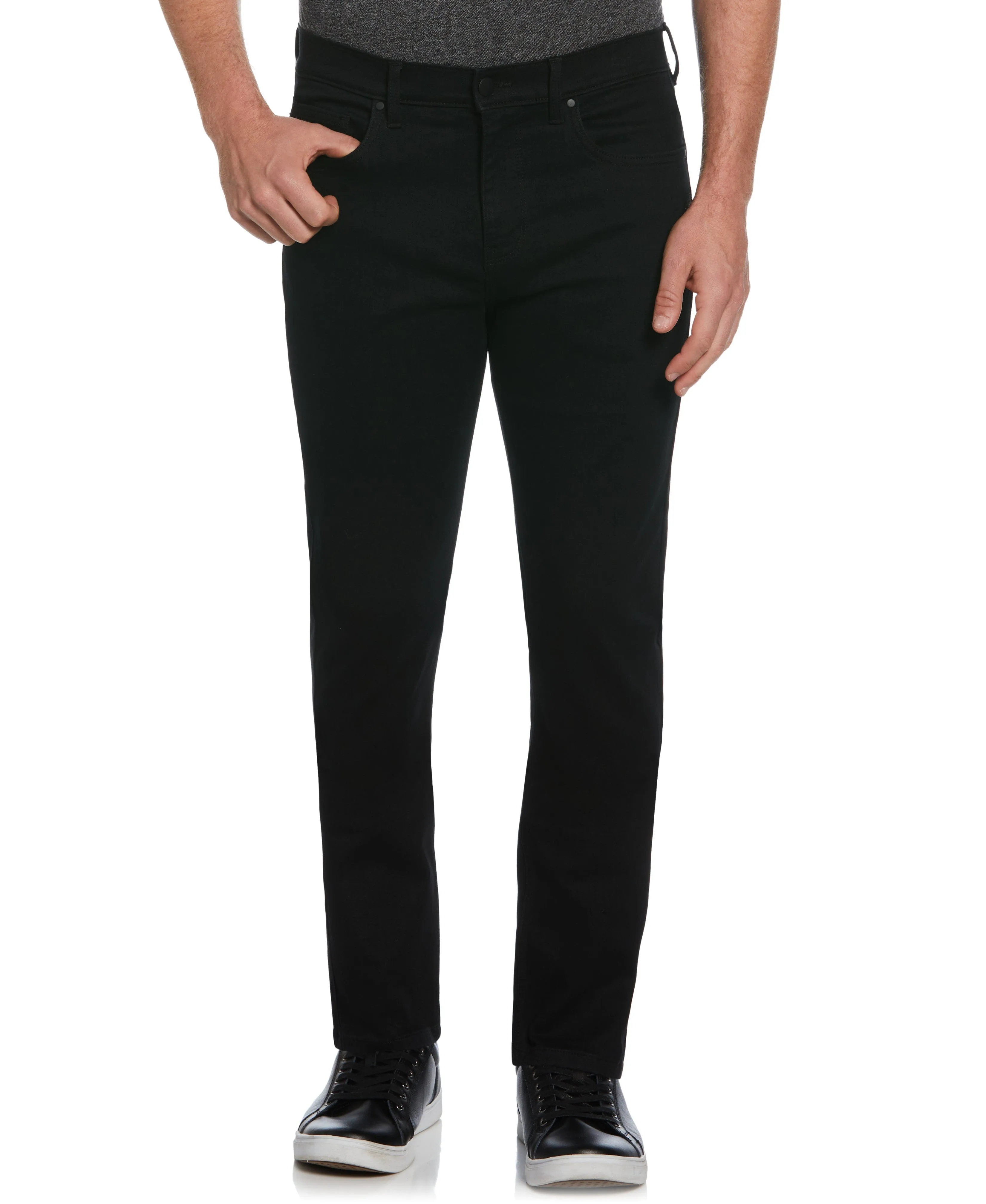 Slim Fit Black Rinse 5-Pocket Denim Jeans