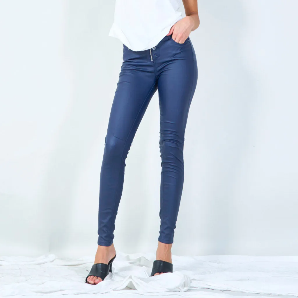 Slim-fit buttoned high-waist pants wholesale