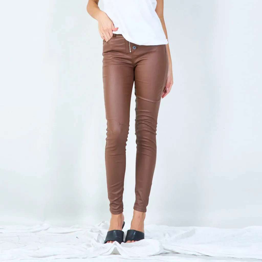 Slim-fit buttoned high-waist pants wholesale