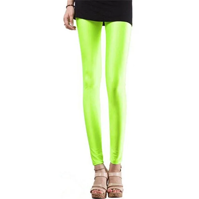 Solid Colour Shiny Women's Leggings