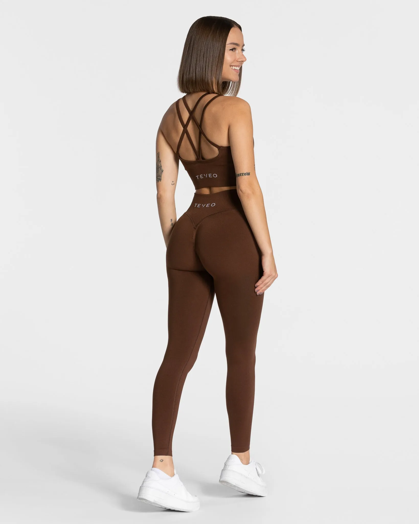 Statement Scrunch Leggings "Kaffee"