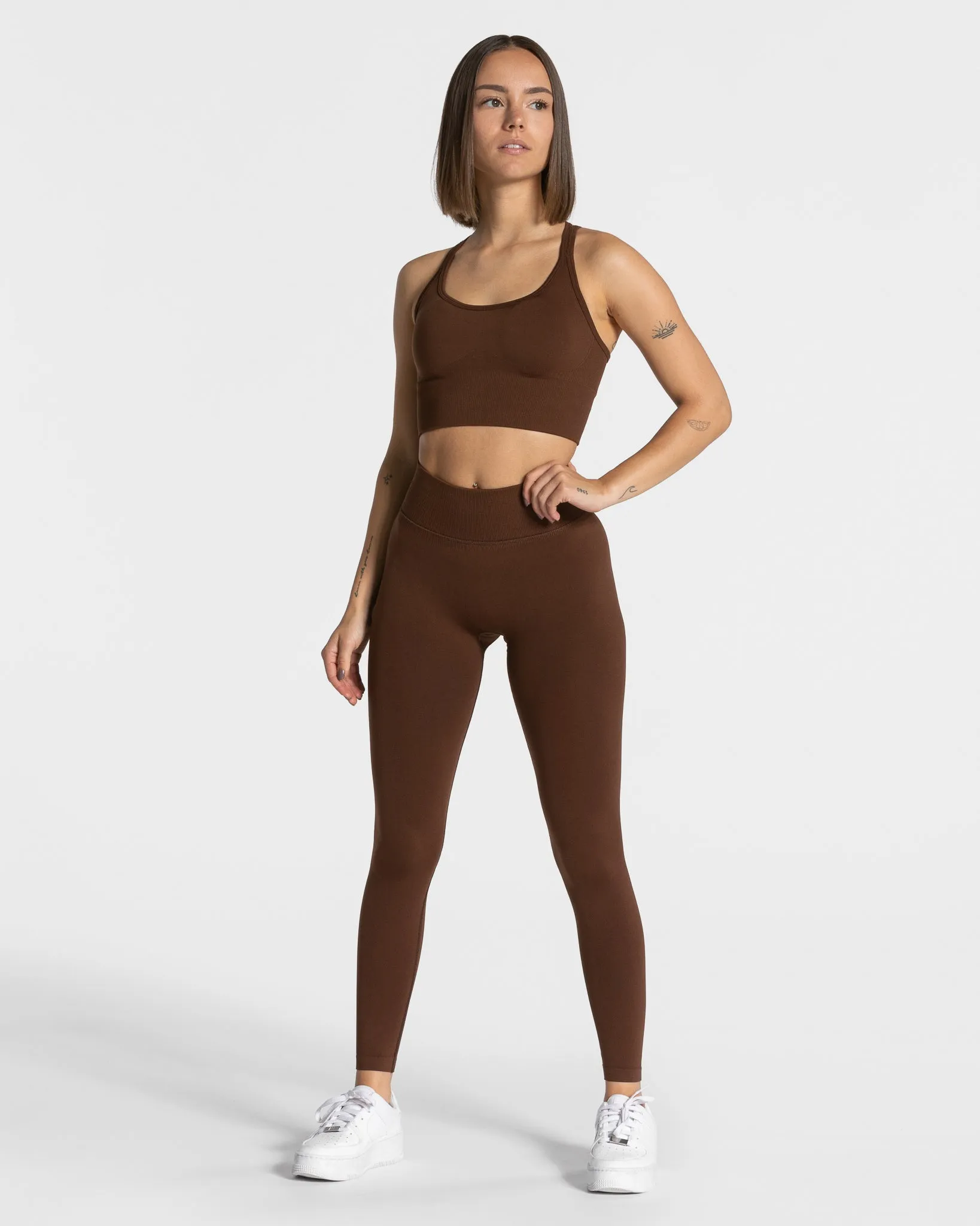 Statement Scrunch Leggings "Kaffee"