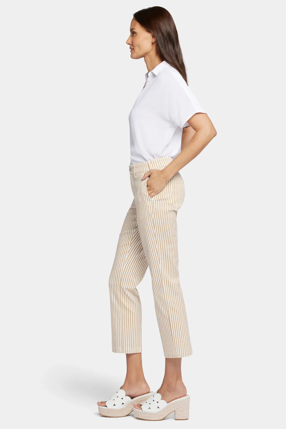 Straight Ankle Pants - Sunbird Stripe