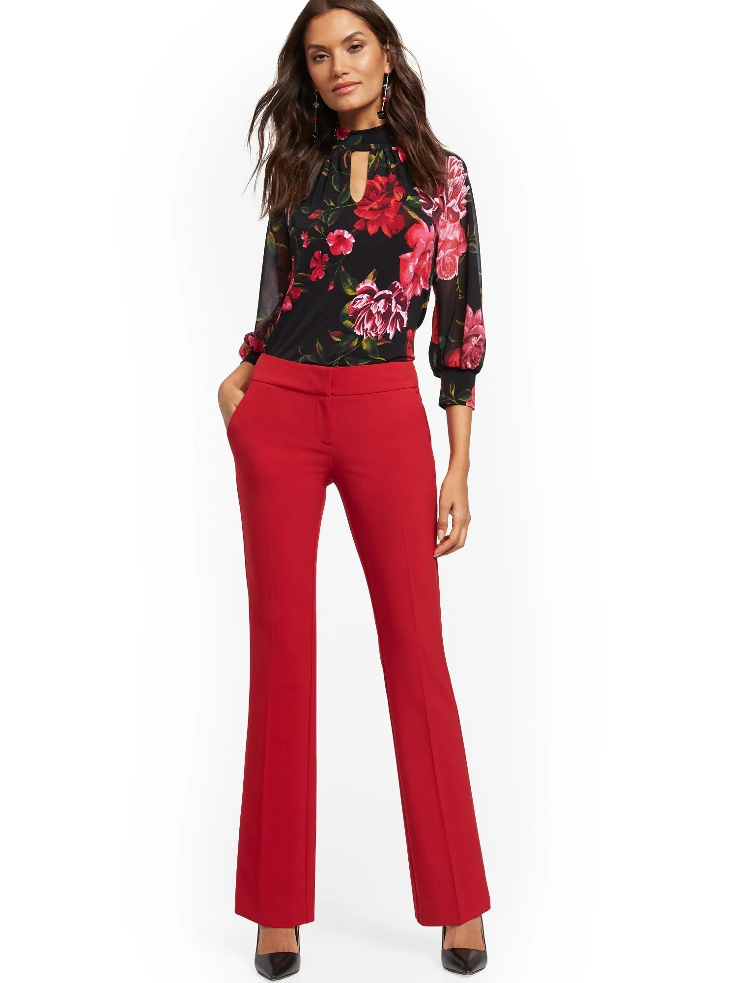 Straight-Leg Pant - Signature Fit - Double Stretch - 7th Avenue