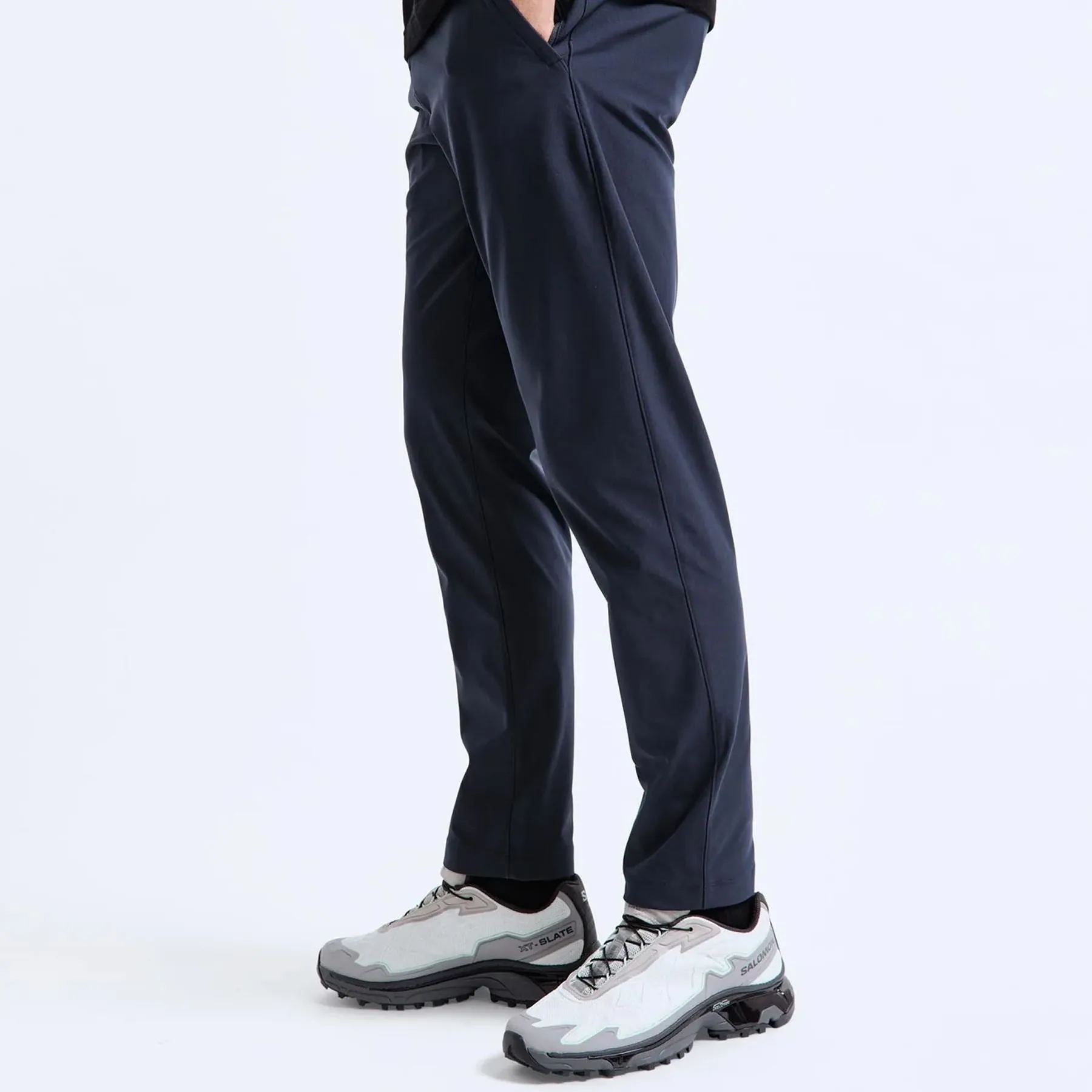 Stretch Wrap Knit Coachs Pants Navy - AW24