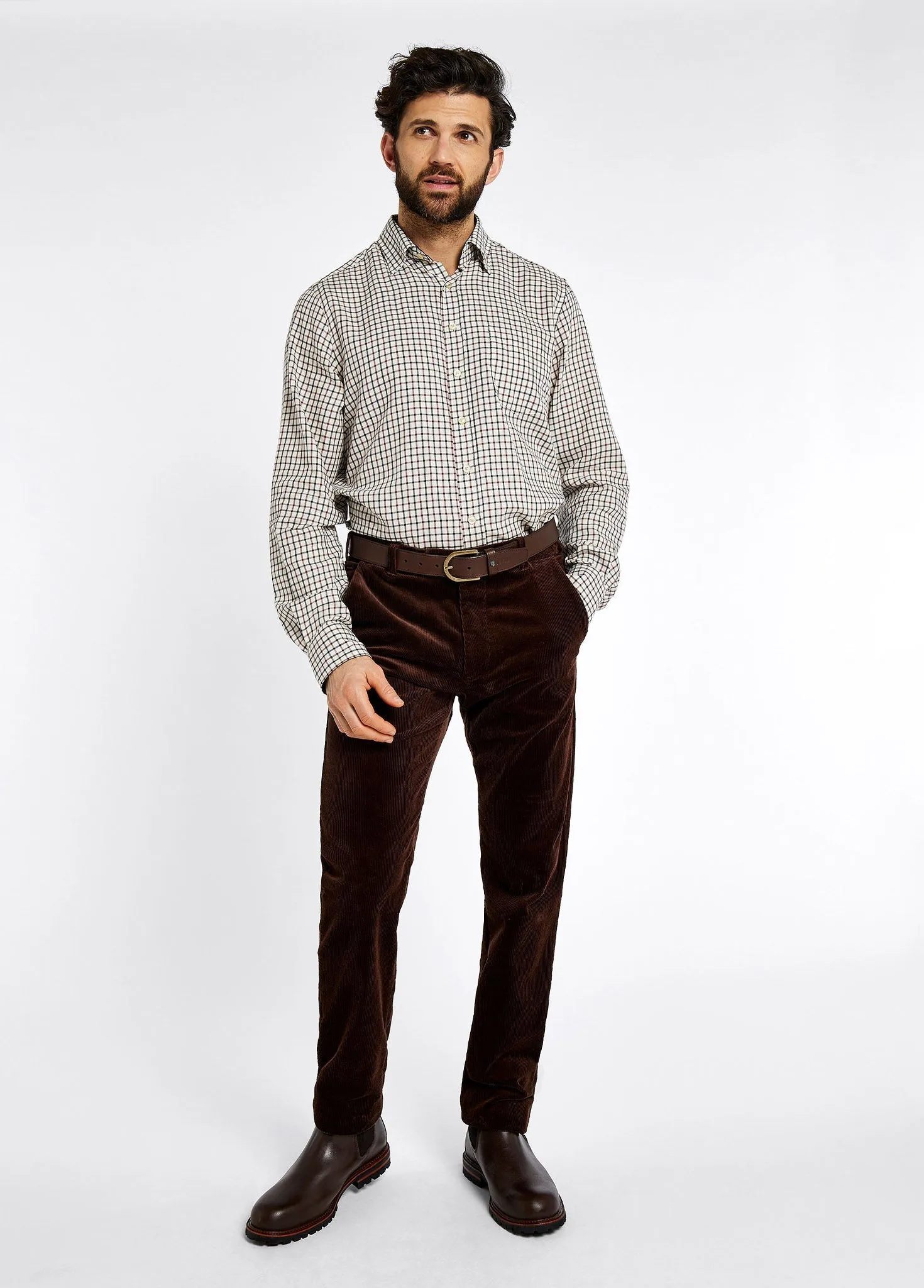 Stride Men's Corduroy Trousers 34in inseam - Brown